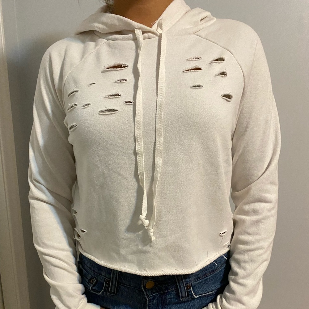 white light sweatshirt with hood from rue 21